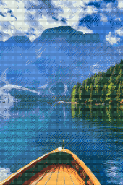 Diamond Painting - Lago di Braies, Italien