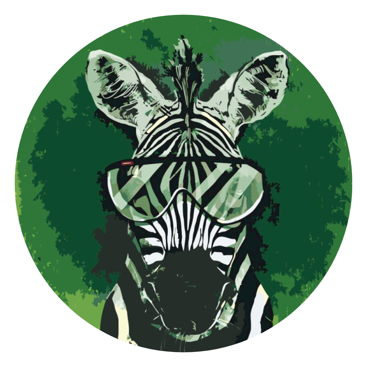 Paint by Numbers - Zebra med briller