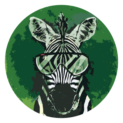 Paint by Numbers - Zebra med briller