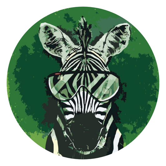 Paint by Numbers - Zebra med briller