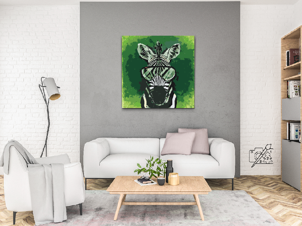 Paint by Numbers - Zebra med briller