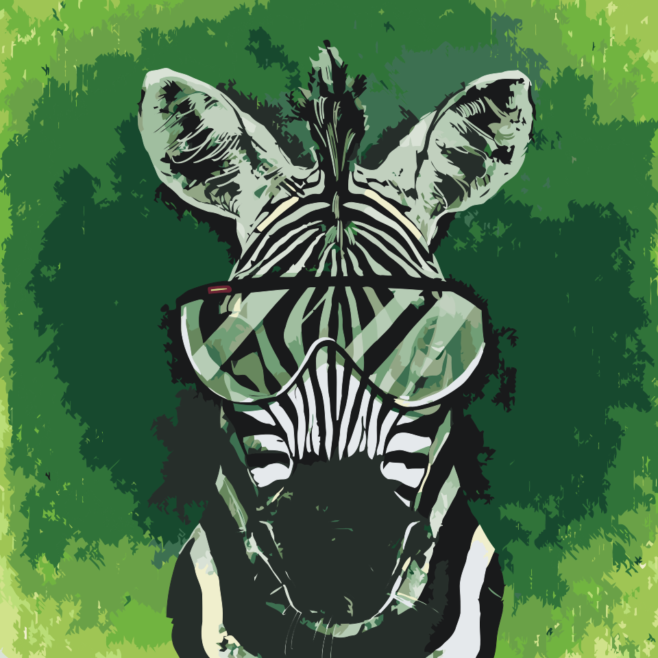 Paint by Numbers - Zebra med briller