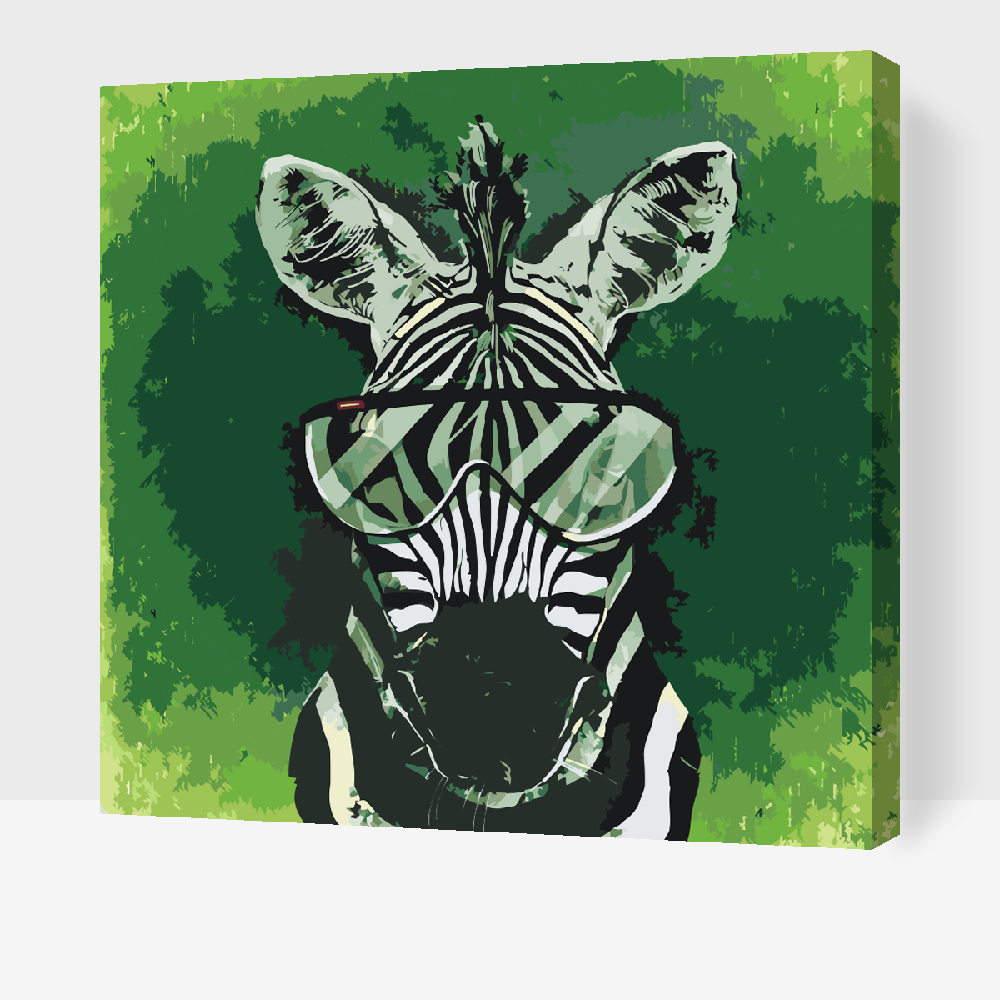 Paint by Numbers - Zebra med briller