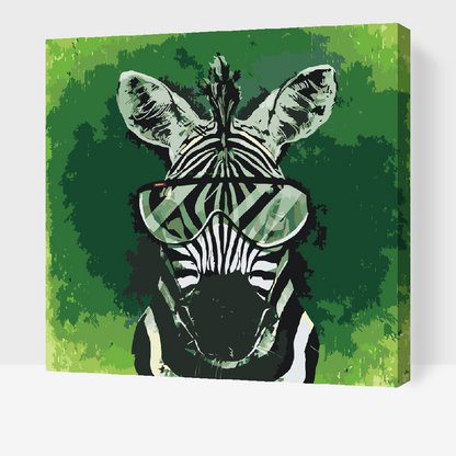 Paint by Numbers - Zebra med briller