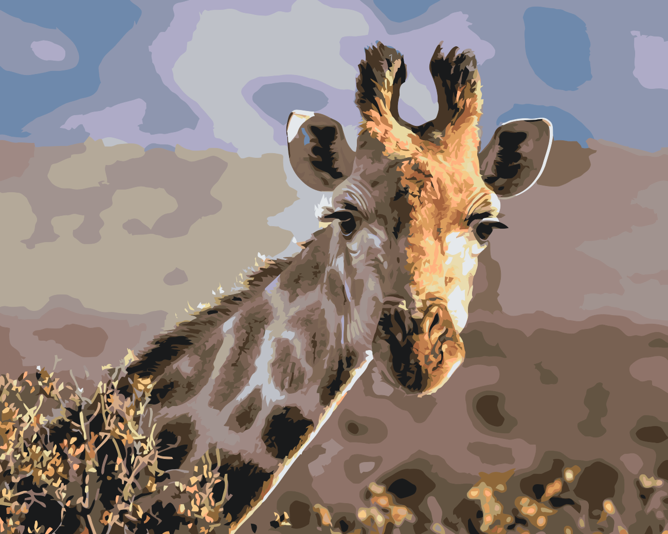 Paint by Numbers - Safari Giraf