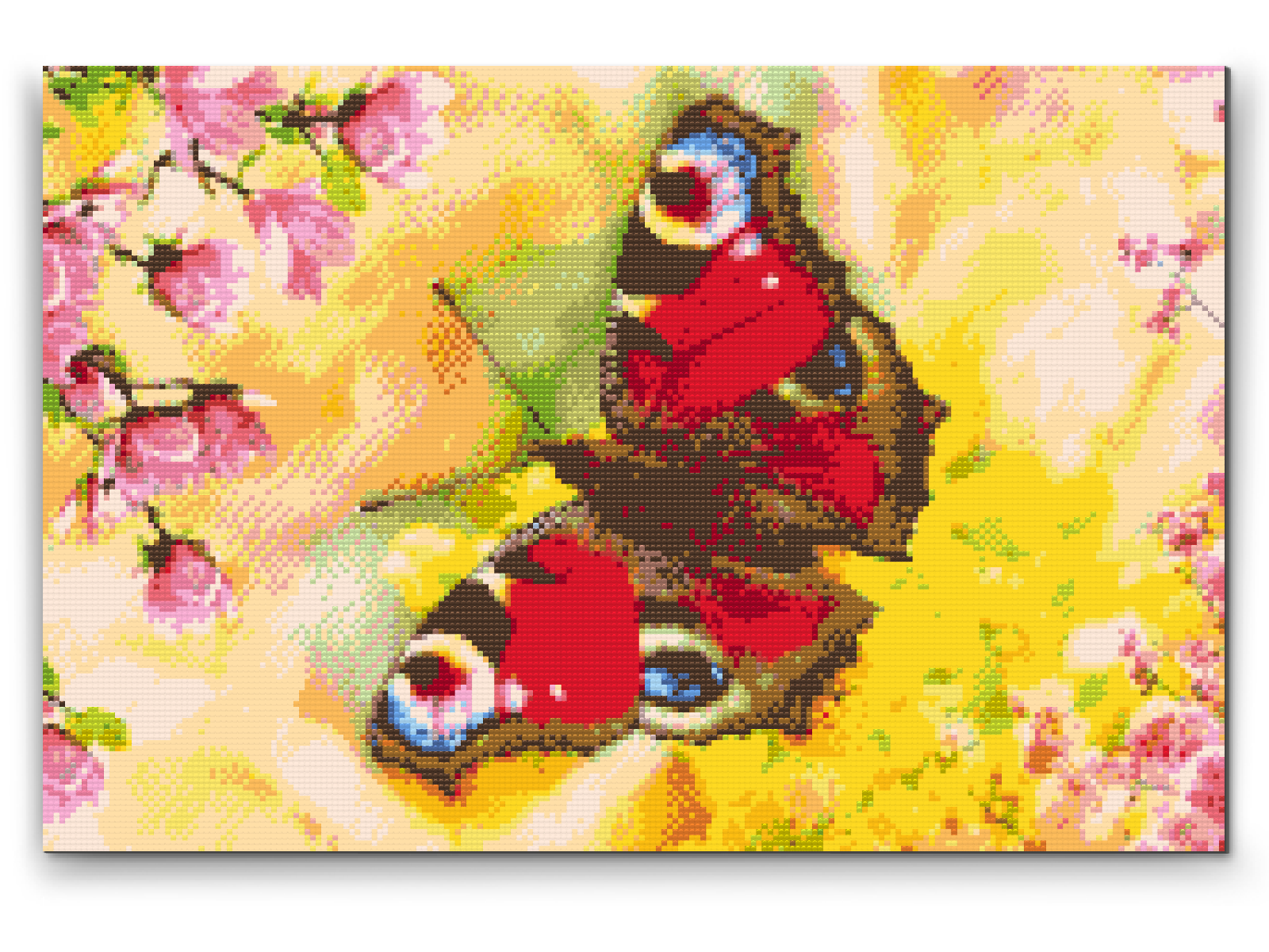 Diamond Painting - Påfugløje-sommerfugl