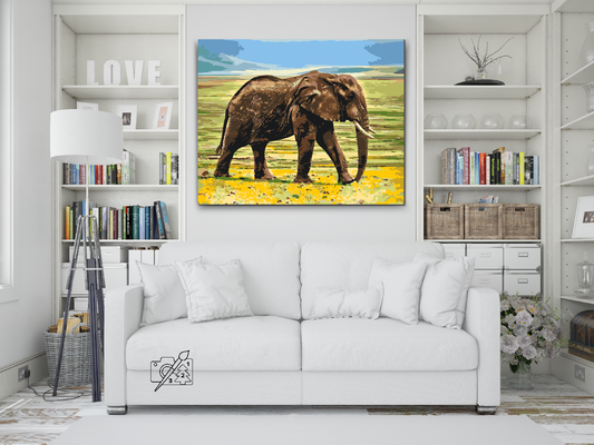 Paint by Numbers - Safari-elefant