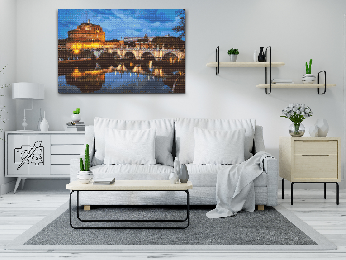 Diamond Painting - Castle Sant Angelo i Rom 2