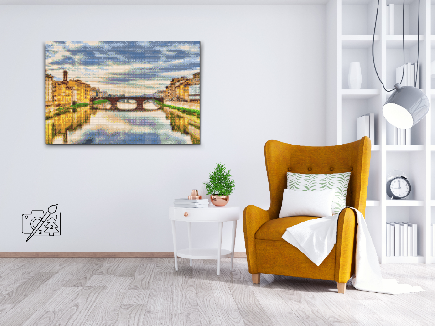 Diamond Painting - Arno-floden i Firenze
