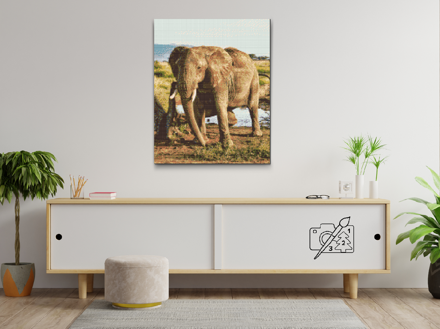 Diamond Painting - Safari - Elefant