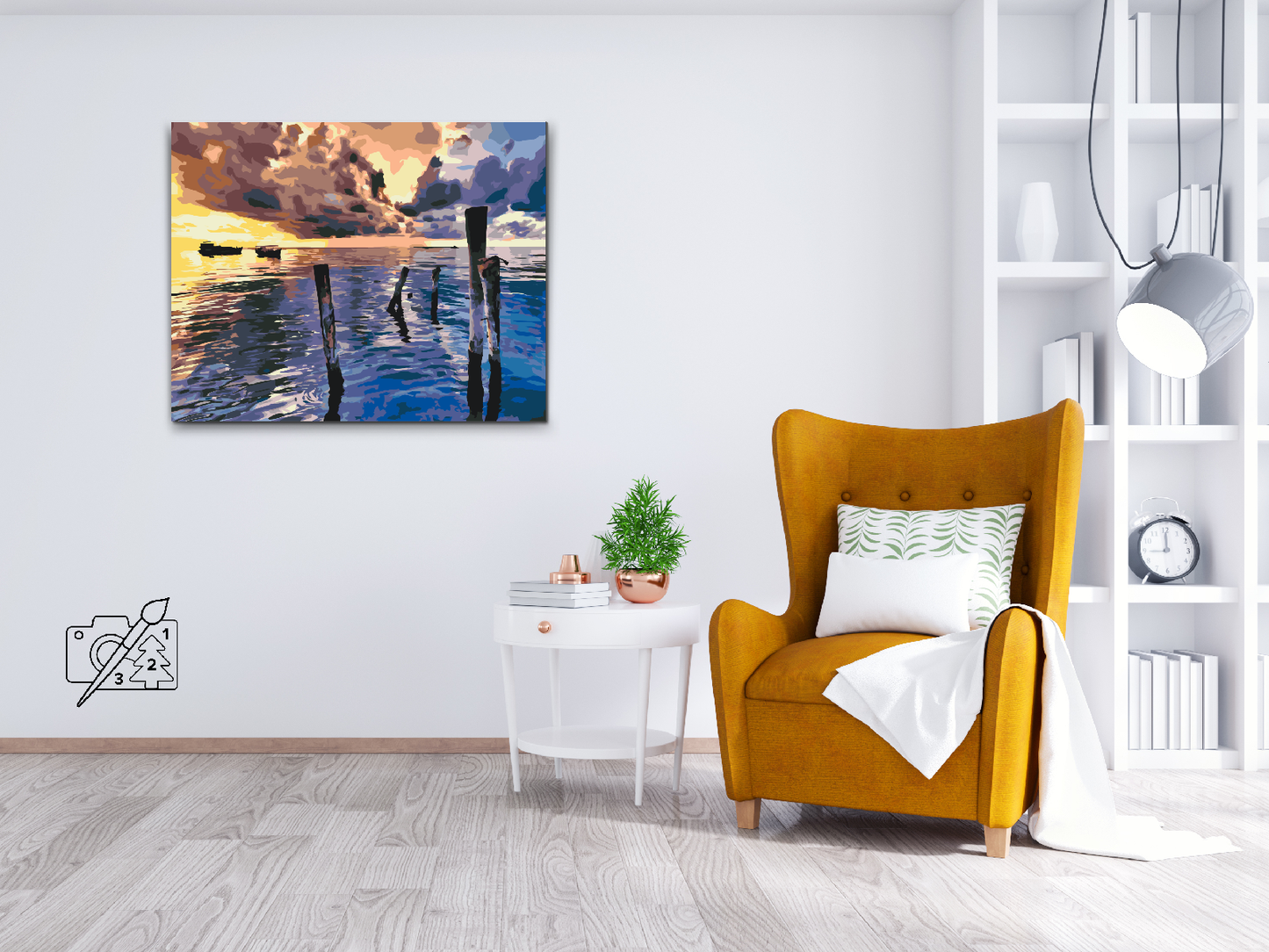 Paint by Numbers - Stormfuld solnedgang
