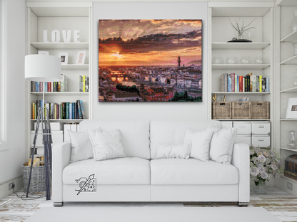 Diamond Painting - Solnedgang i Firenze