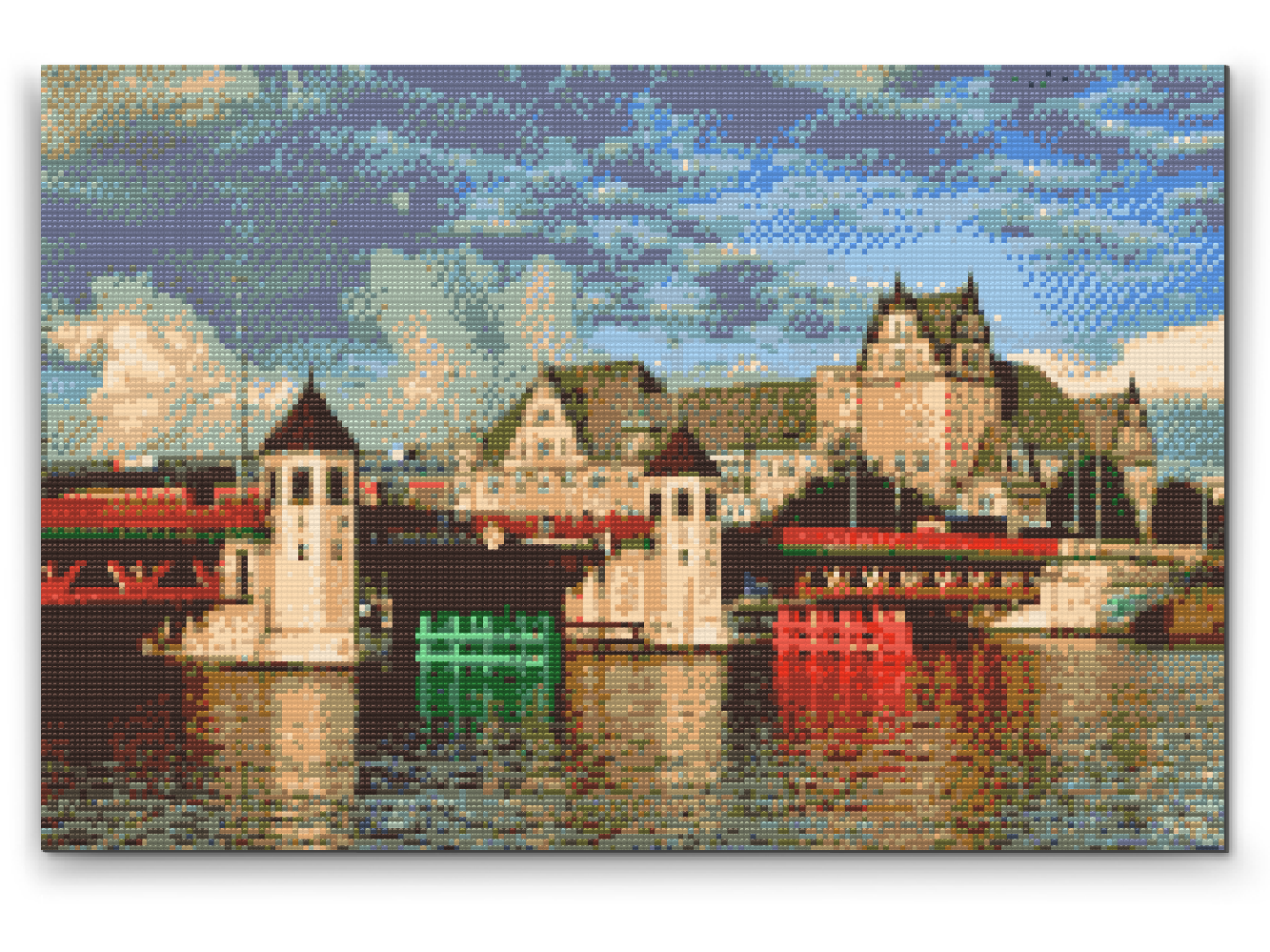 Diamond Painting - Jernbanevindebro i Szczecin, Polen