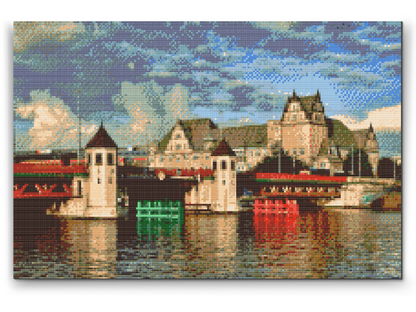 Diamond Painting - Jernbanevindebro i Szczecin, Polen