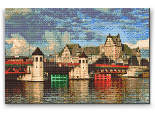Diamond Painting - Jernbanevindebro i Szczecin, Polen