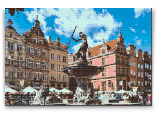 Diamond Painting - Neptuns Fontæne, Gdansk, Polen