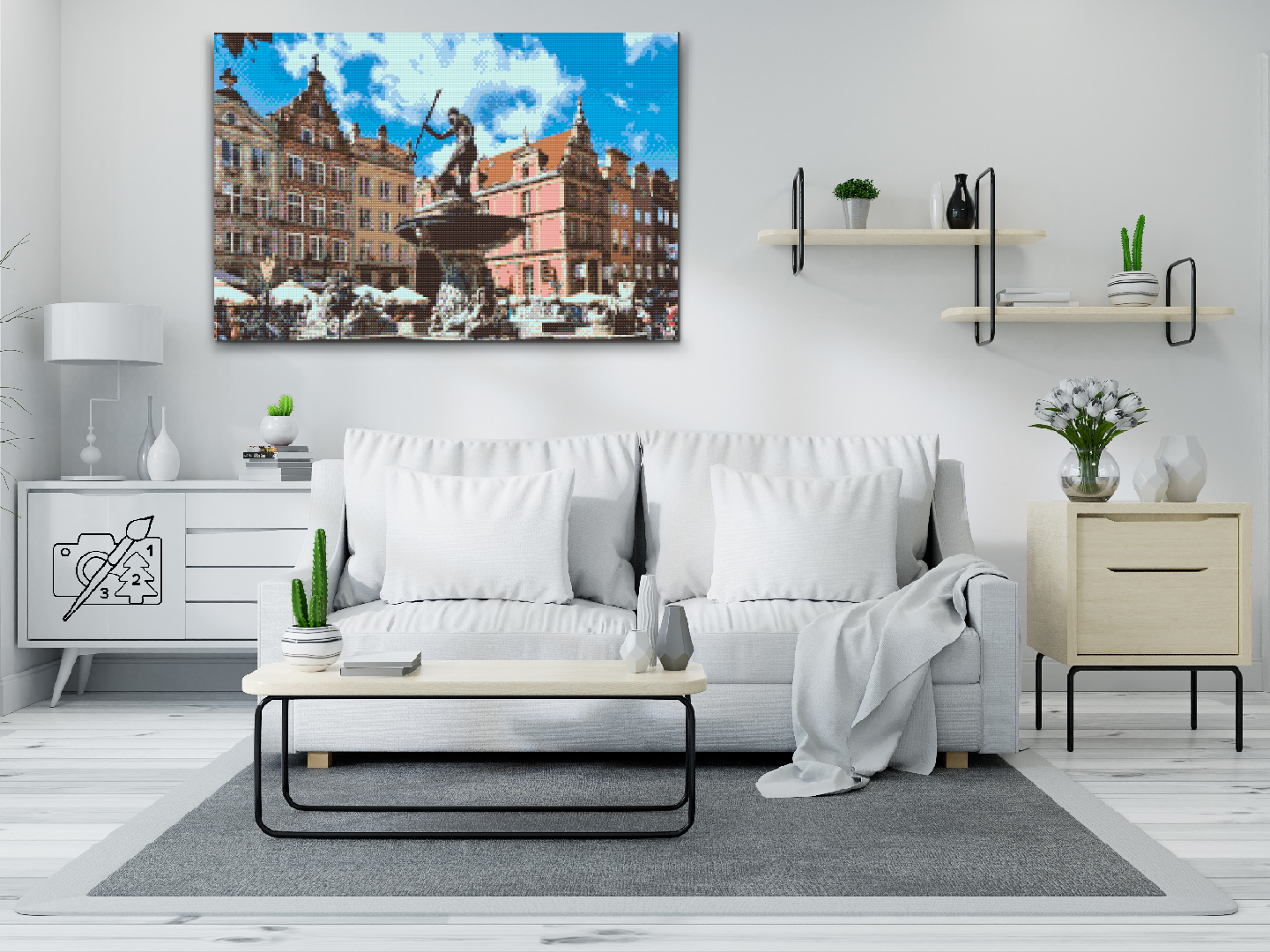 Diamond Painting - Neptuns Fontæne, Gdansk, Polen