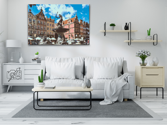 Diamond Painting - Neptuns Fontæne, Gdansk, Polen