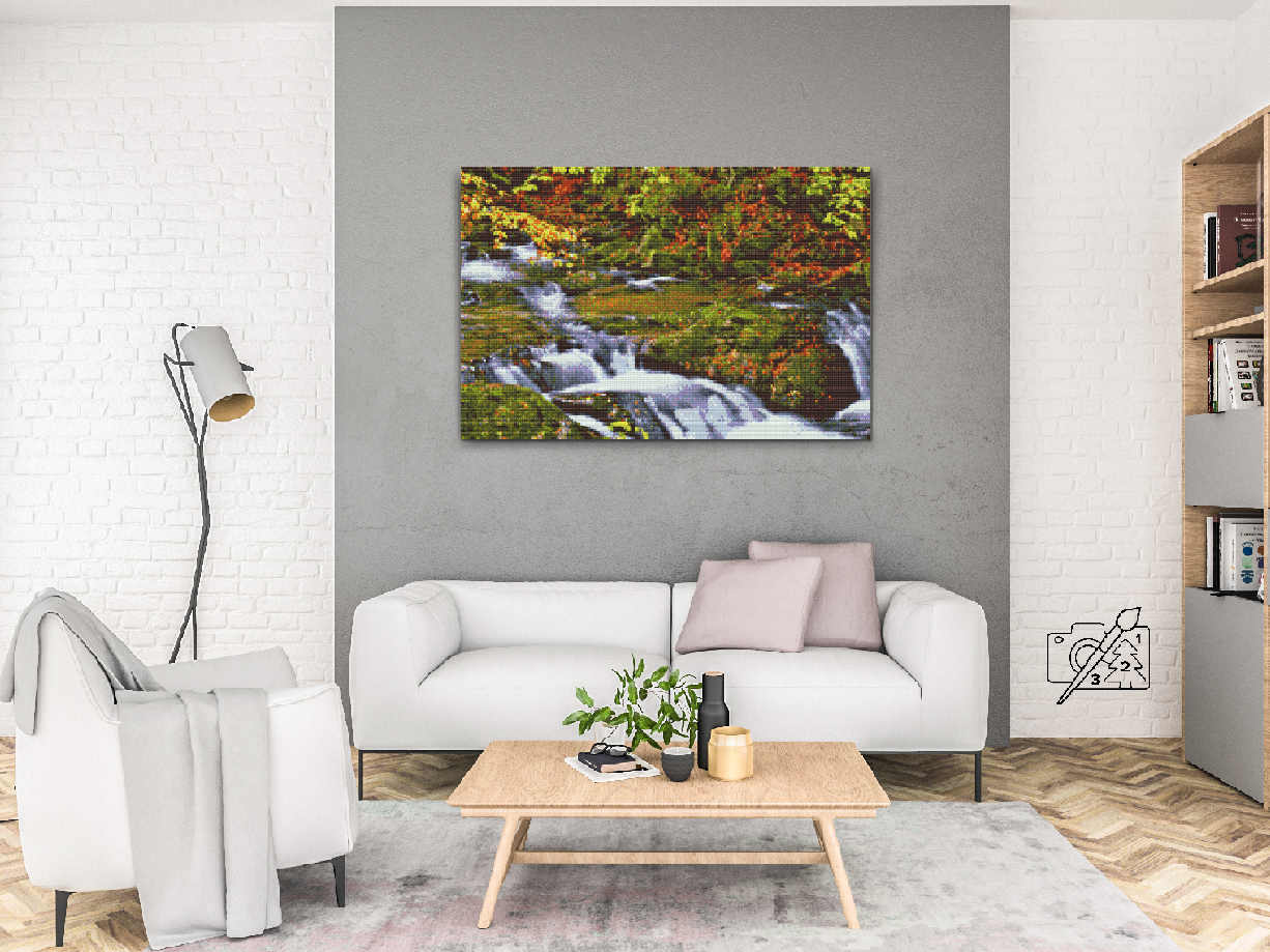 Diamond Painting - Szepit-vandfaldet ved en bæk Hylaty, Polen
