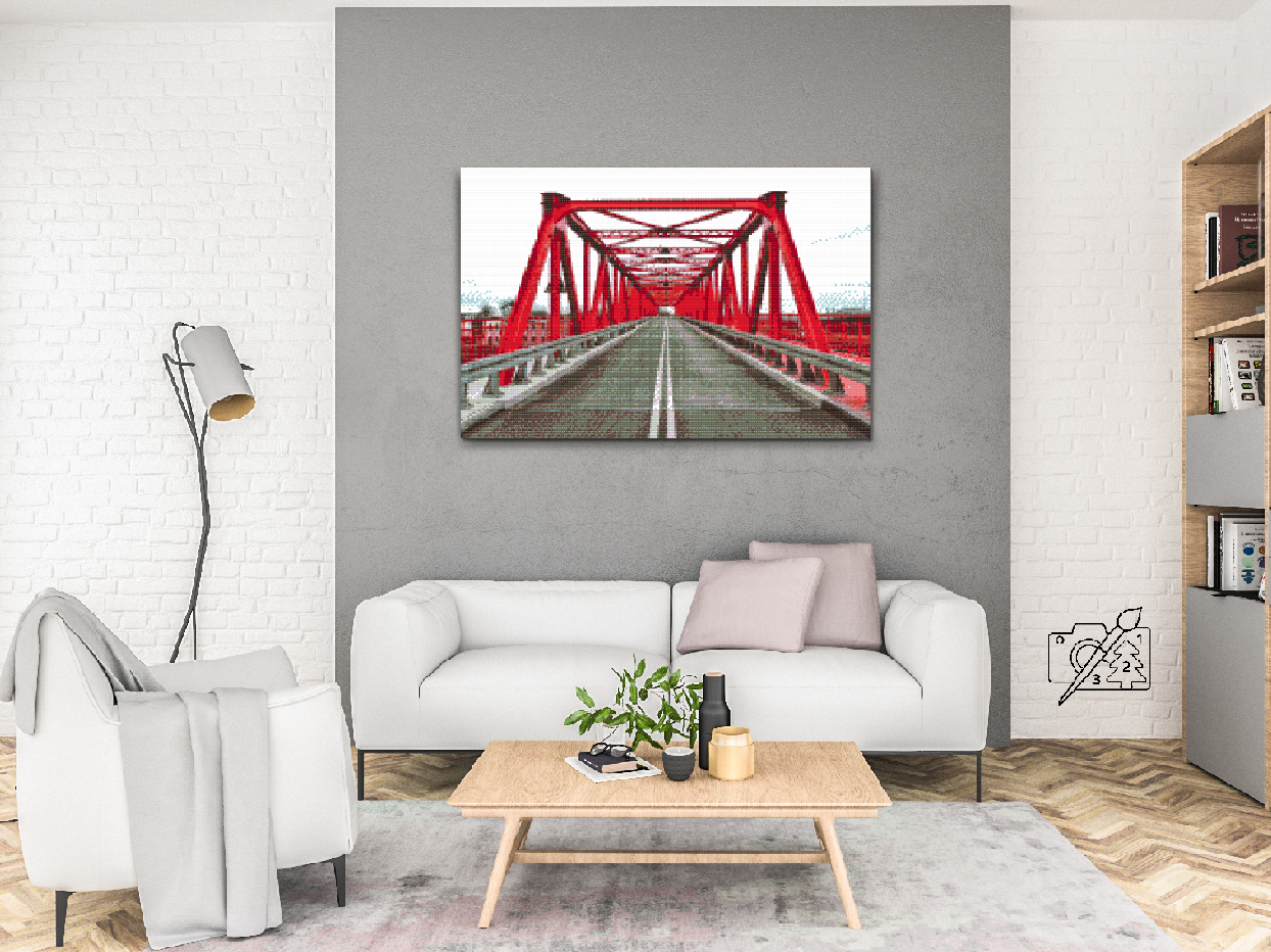 Diamond Painting - Den Røde Bro, Wroclaw, Polen