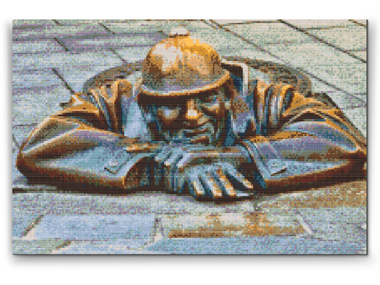 Diamond Painting - Čumil, Mand på arbejde, Bratislava, Slovakiet