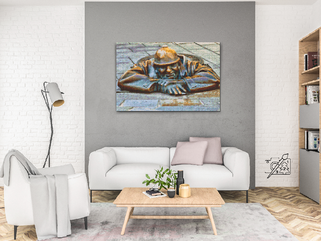 Diamond Painting - Čumil, Mand på arbejde, Bratislava, Slovakiet
