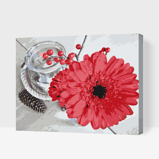 Paint by Numbers - Gerbera og Stearinlys
