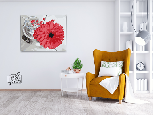 Paint by Numbers - Gerbera og Stearinlys