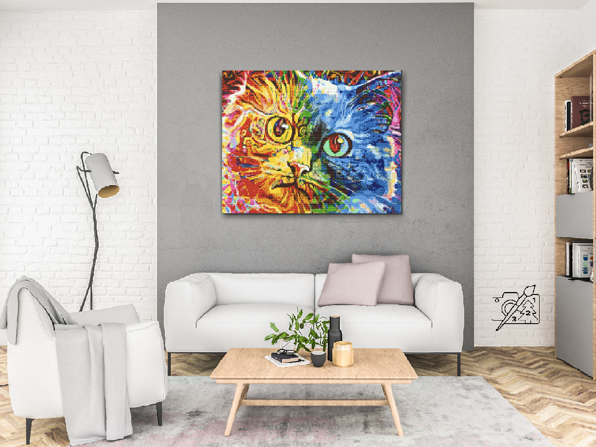 Diamond Painting - Farverig Kat 3