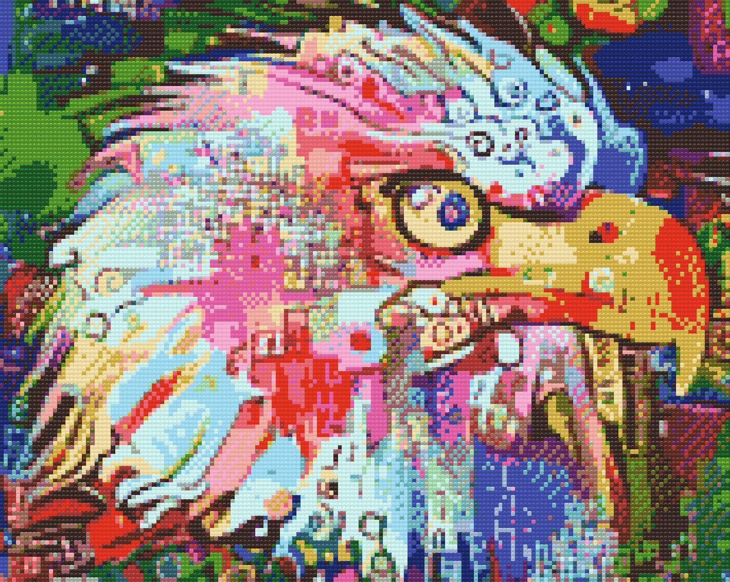 Diamond Painting - Farverig Ørn