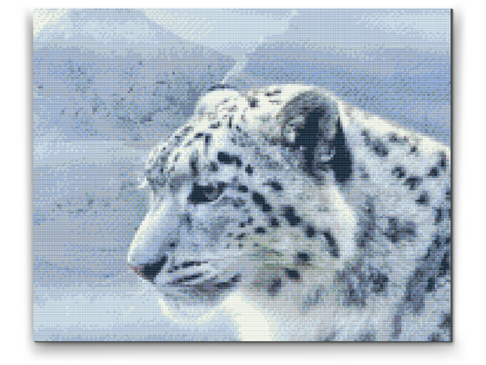 Diamond Painting - Hvid Leopard