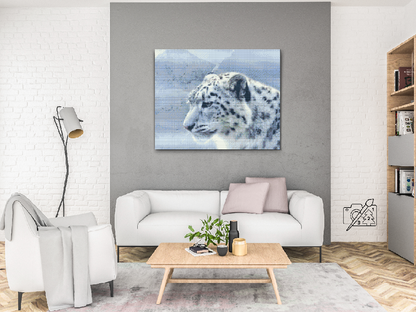Diamond Painting - Hvid Leopard