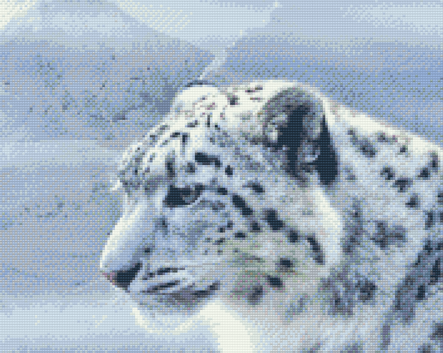 Diamond Painting - Hvid Leopard