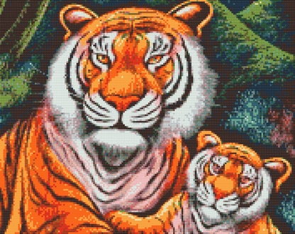Diamond Painting - Familie af tigre