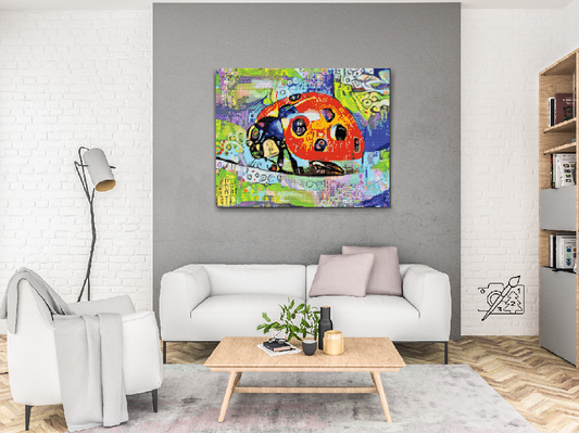 Diamond Painting - Farverig Mariehøne