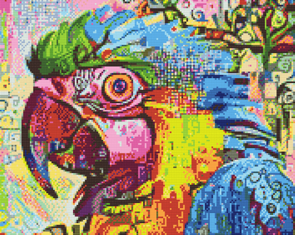 Diamond Painting - Farverig papegøje