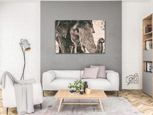 Diamond Painting - Elefanten i grå