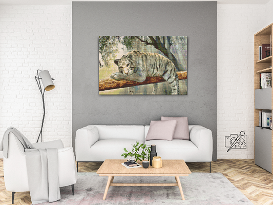 Diamond Painting - White Tiger