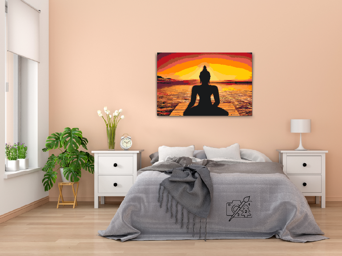 Paint by Numbers - Slap af, Yoga, Buddha