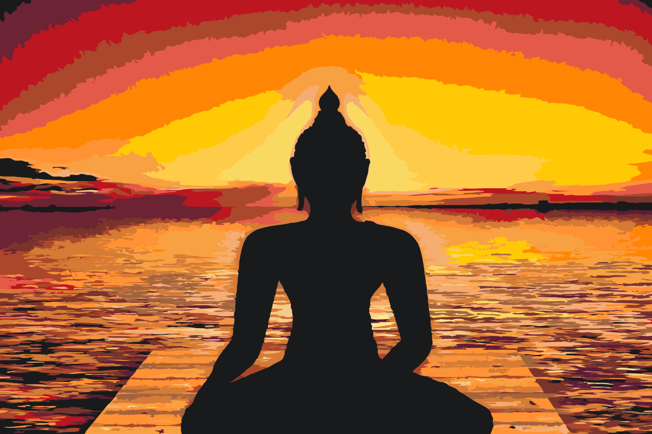 Paint by Numbers - Slap af, Yoga, Buddha