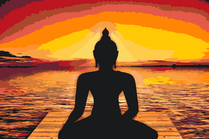 Paint by Numbers - Slap af, Yoga, Buddha
