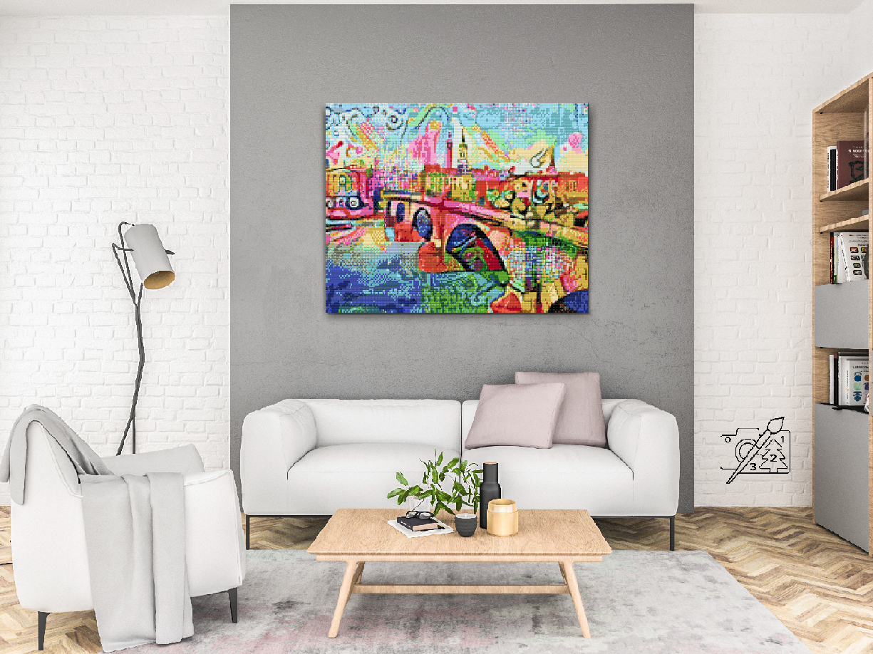 Diamond Painting - Farverig bro