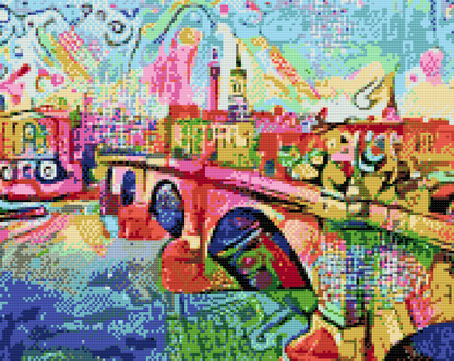 Diamond Painting - Farverig bro