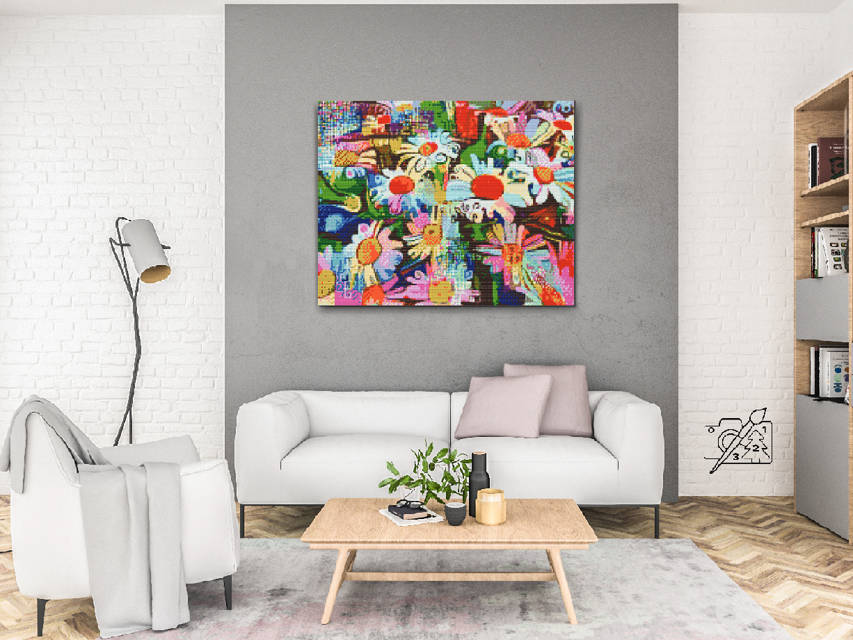 Diamond Painting - Farverige blomster