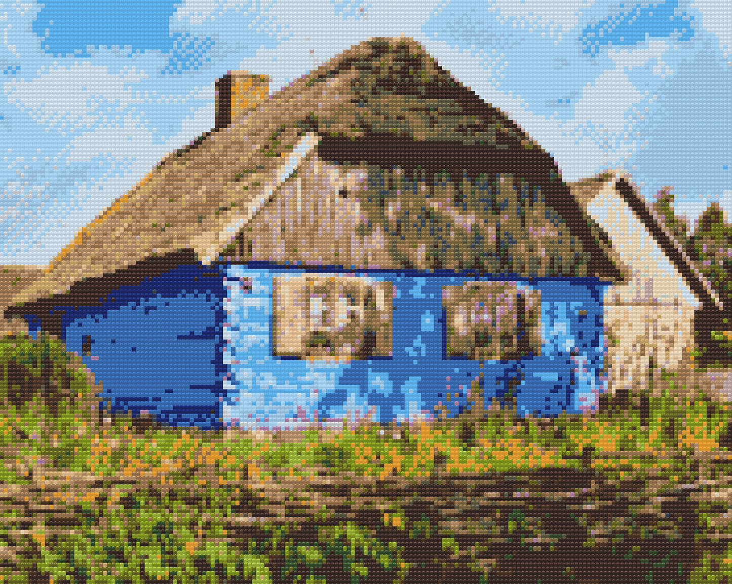 Diamond Painting - Landlig hytte