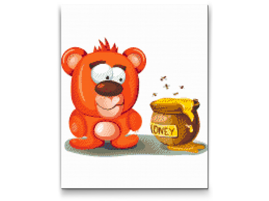 Diamond Painting - Teddy og hans Honey