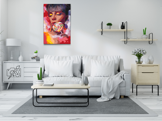 Paint by Numbers - Kvinde med en slikkepind