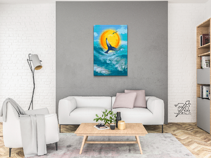 Diamond Painting - Hval ved solnedgang