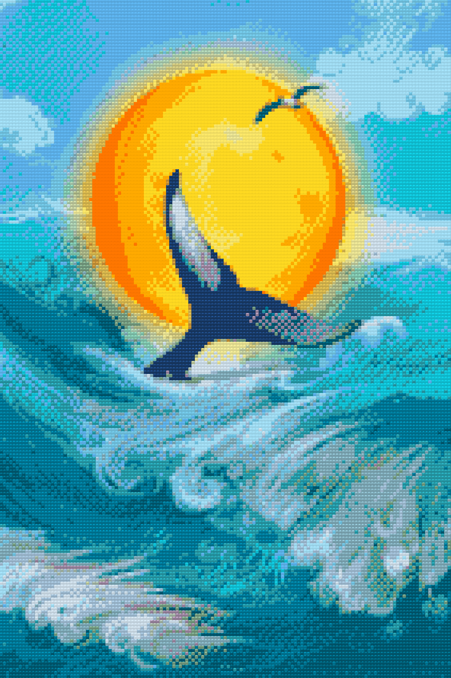 Diamond Painting - Hval ved solnedgang