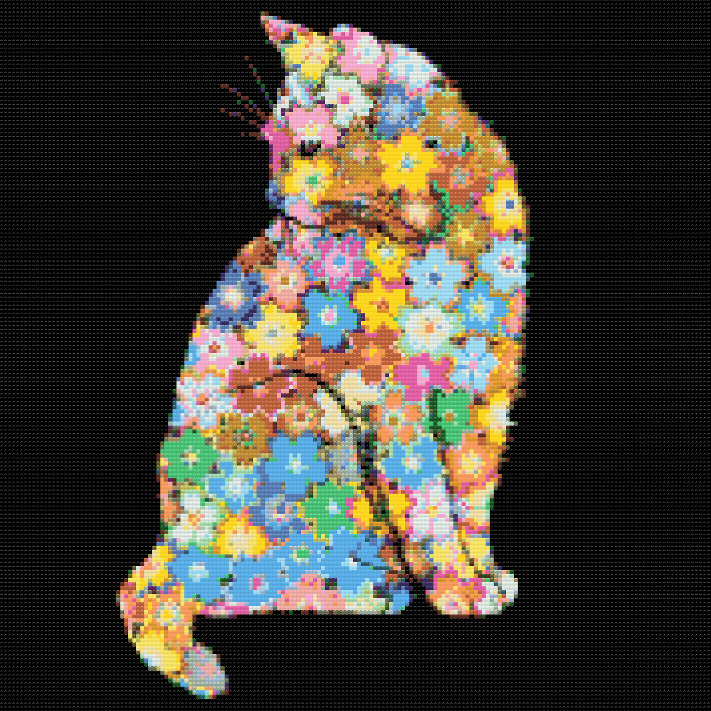 Diamond Painting - Blomsterkat